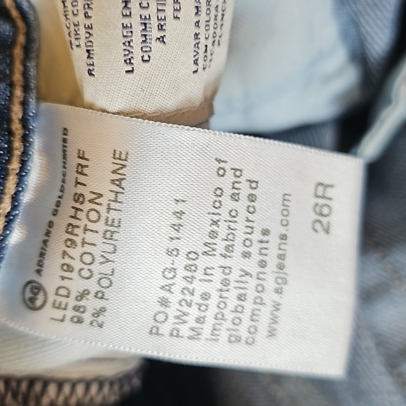AG Alexxis high rise straight leg. Size 26 - Picture 10 of 11